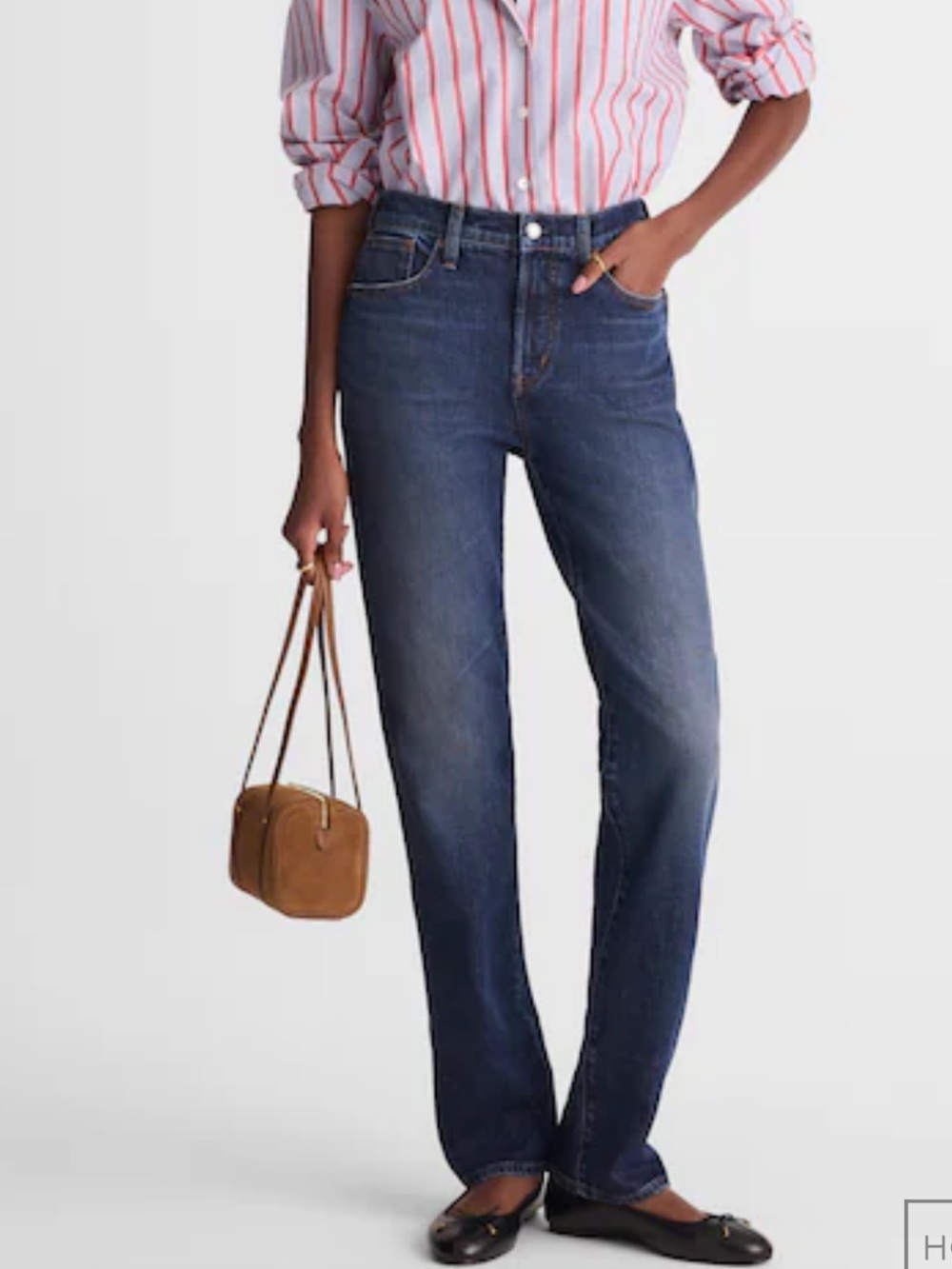 Madewell Medium Wash Longline straight Jean  size 25